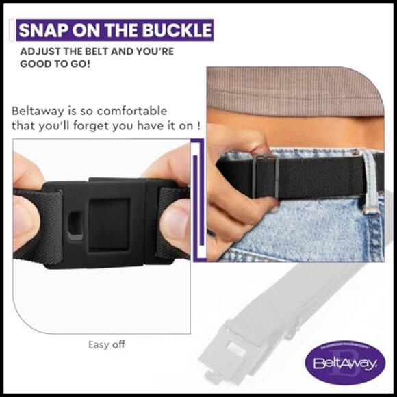 Easily Adjustable Elastic Flat Buckle No Show Belt for Women